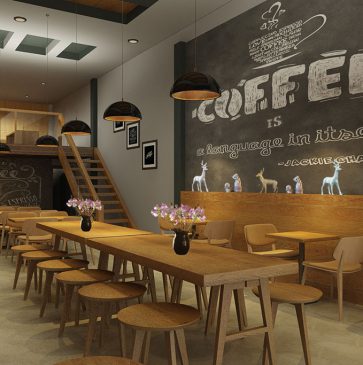 Thiết kế kiến trúc quán coffee